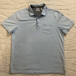 Calvin Klein “Liquid Touch” Polo Shirt Light Blue Large